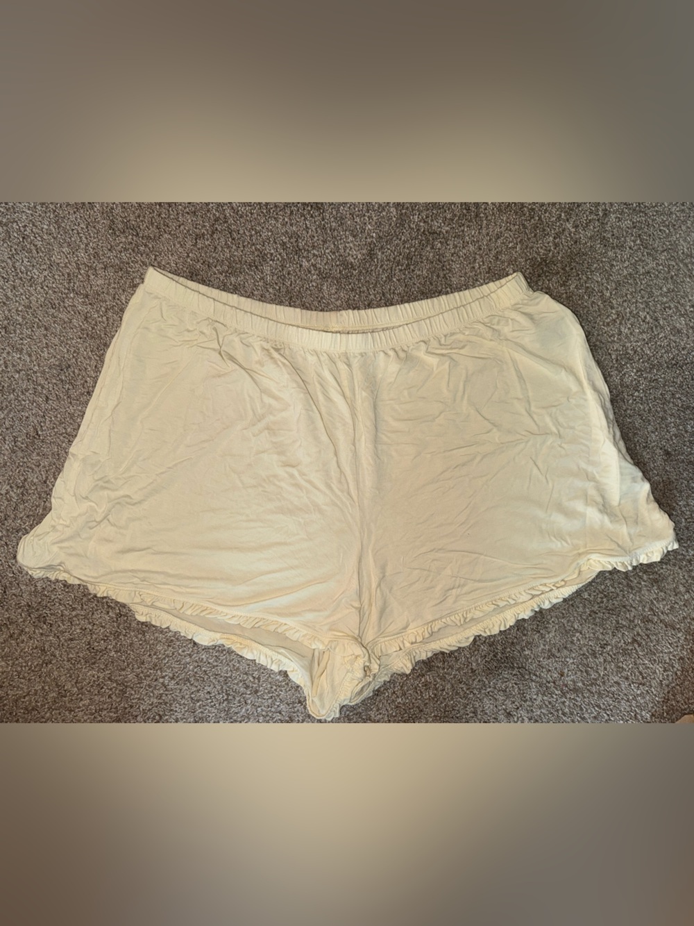 aerie yellow Ruffle-Hem Sleep Shorts